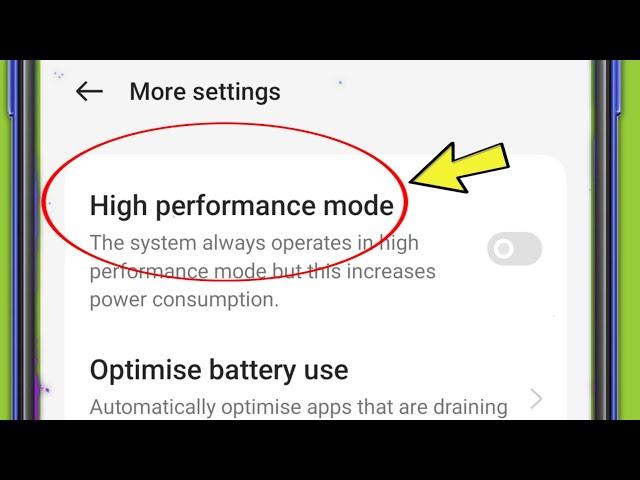 Oneplus Mobile | High performance mode Settings in Nord Ce3