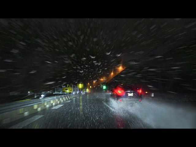 ️Heavy Rain Drive on Countryside Highwayfor Deep Sleep