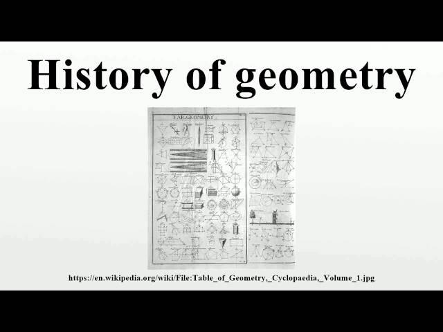 History of geometry