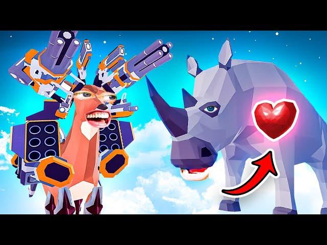 *NEW* Destroying the RHINO Boss with the SECRET HEART! - DEEEER Simulator