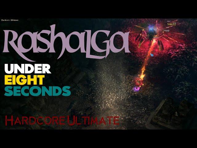 Grim Dawn Rashalga speedkill 8 seconds - [HCU] - Pyromancer