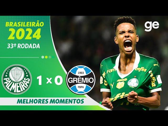 PALMEIRAS 1 X 0 GRÊMIO | MELHORES MOMENTOS | 33ª RODADA BRASILEIRÃO 2024 | ge.globo