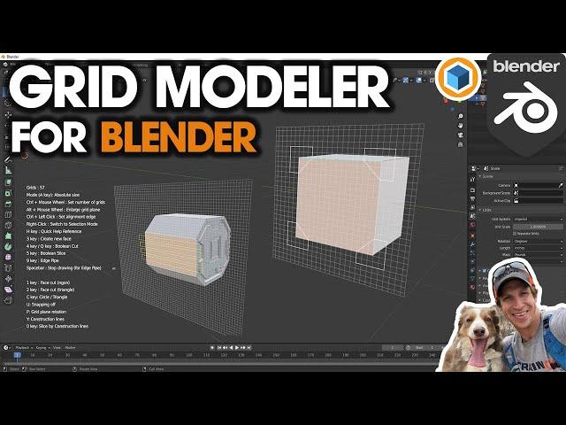 Hard Surface Modeling in Blender with GRID MODELER!