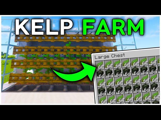 The MOST EFFICICENT Kelp Farm in Minecraft 1.21 (Tutorial)