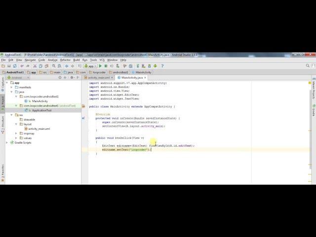 Button Click Event Creating Tutorial In Android Studio