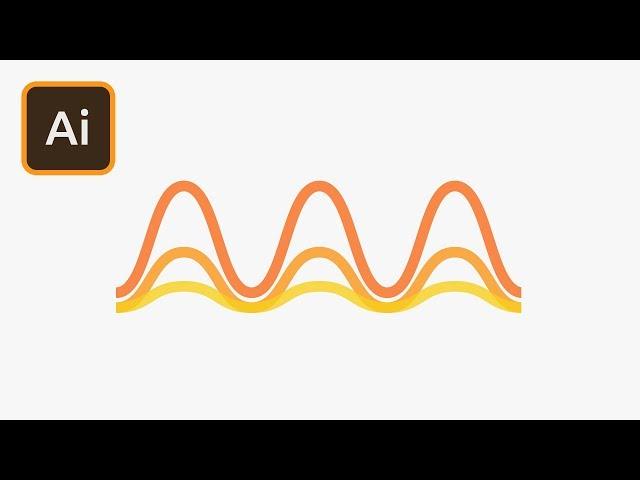 Wavy Lines in Illustrator | 2 Minute Tutorial