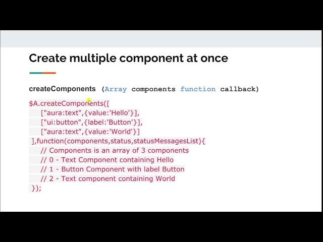 Lightning Advance Development   Dynamically Creating Components