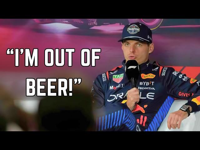 Max Verstappen Interviews But He Gets Increasingly Drunk After Winning 4th World Title