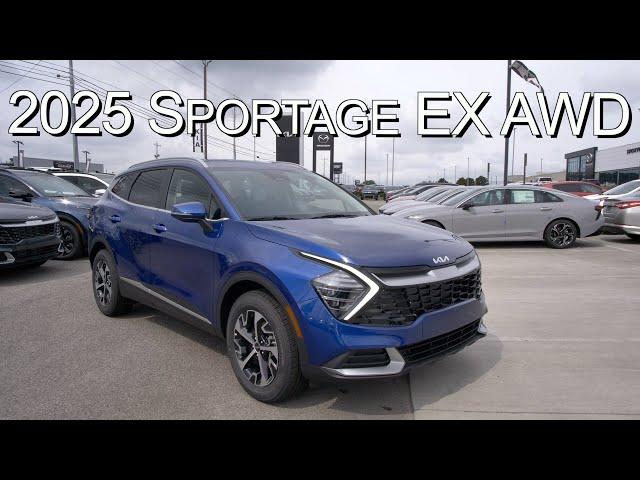 New Sapphire Blue 2025 Kia Sportage EX at Parkside Kia