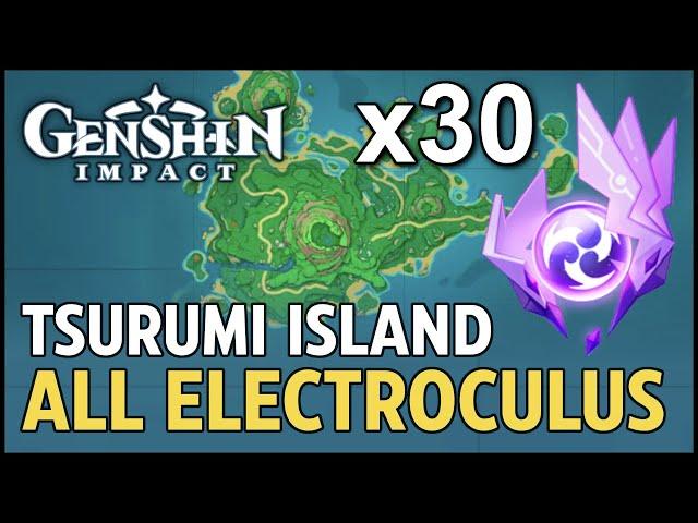 Genshin Impact - ALL 30 Tsurumi Island Electroculus Locations