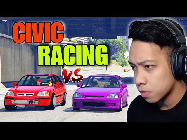 Unang "HONDA CIVIC"  racing sa INTRACON CITY | GTA 5 RP (Upgraded civic)