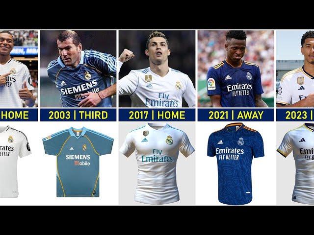 HALA MADRID! Evolution REAL MADRID Jersey Home, Away, Third 2000-2024