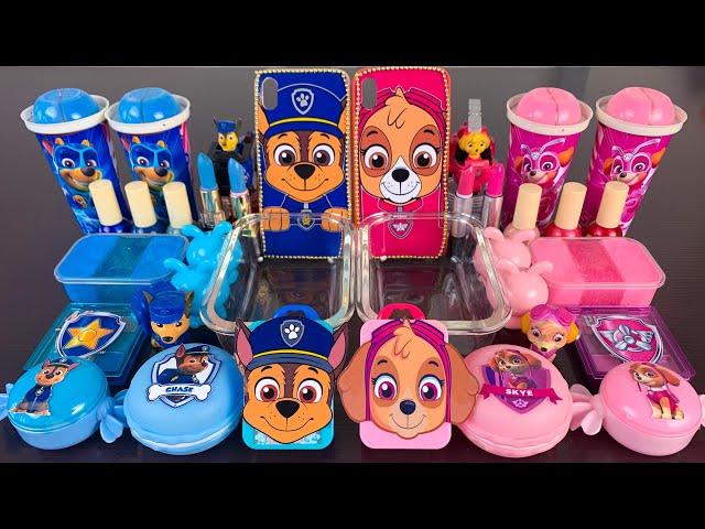 Chase vs Skye Paw Patrol | Mixing Makeup,Eyeshadow,Glitter,Clay Into SlimeSatisfying Slime