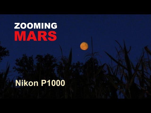 Zooming Planet Mars with Nikon P1000. Mars just before opposition in 2020!!