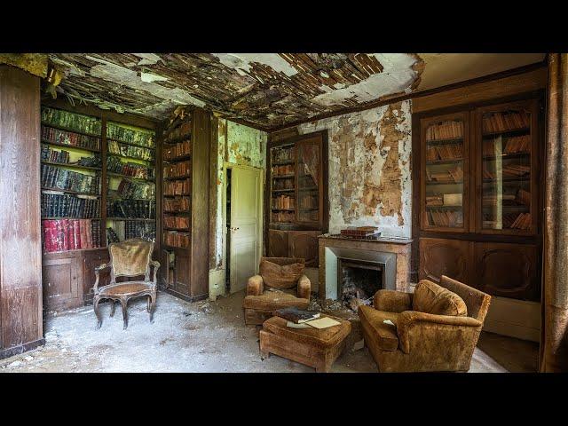 Abandoned French Mansion of a Wealthy Businessman Reveals Mystical Library