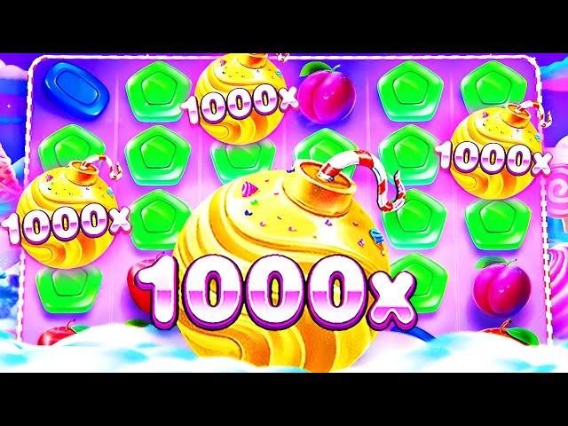 ЗАНОС В СВИТ БОНАНЗЕ 1000 ПРЯМО СО СТАРТА! СЛОВИЛ 1000х / Sweet Bonanza 1000 / заносы недели / занос