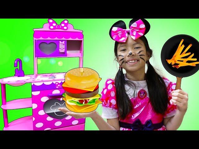 Wendy Pretend Play Minnie Mouse Kitchen Cooking Toy Restaurant Play Set