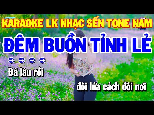 Karaoke Liên Khúc Nhạc Sống Rumba Tone Nam | Đêm Buồn Tỉnh Lẻ - Hai Mùa Mưa | Ka Ra Ô Kê Trữ Tình