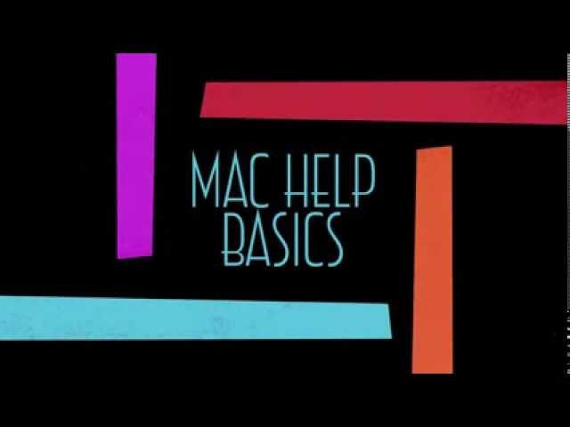 New Mac Help Basics Intro