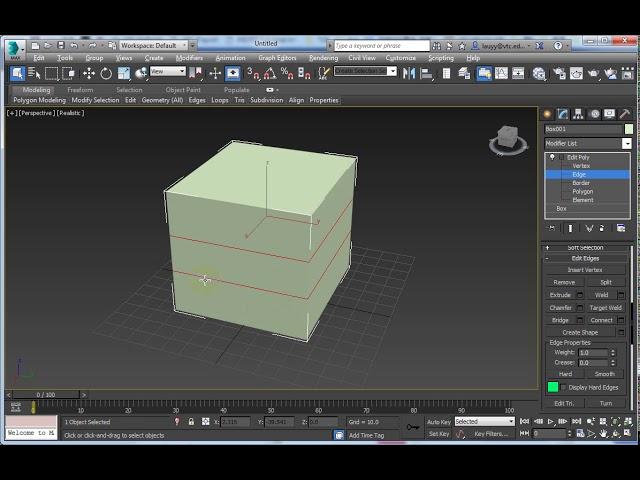 3DsMax - Use "Connect" to add edge