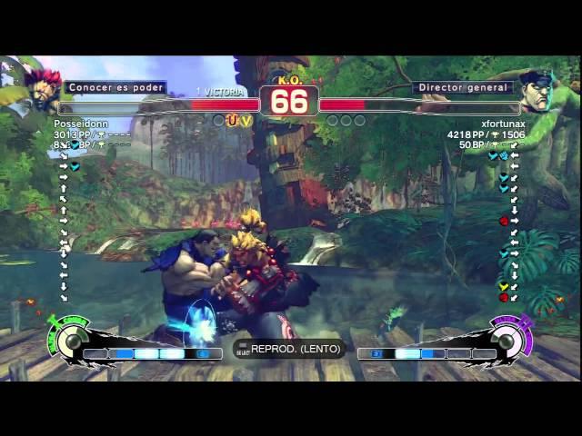 SSF4 AE 2012 HD  Posseidonn Akuma VS xfortunax Bison