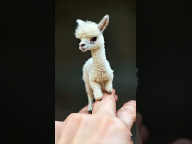 Alpacute ! Little Alpaca with its max cuteness  #alpaca #cute #animals #fingeranimal #wildlife