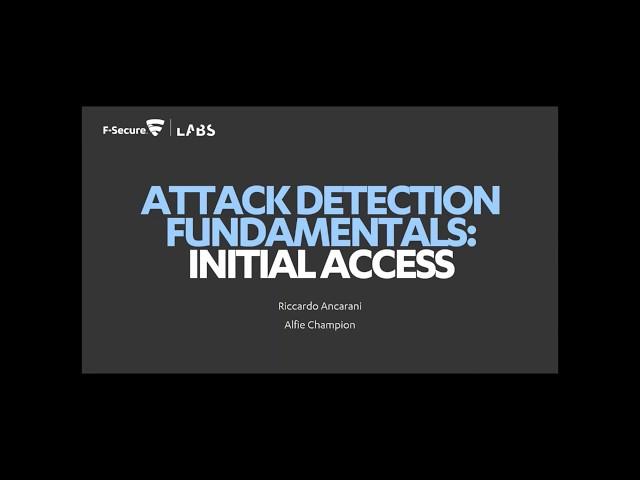 Attack Detection Fundamentals: Workshop #1 - Initial Access