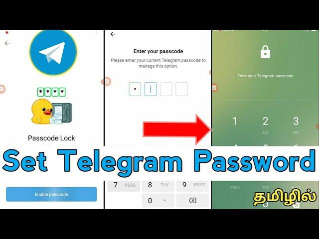 How To Set Telegram Passcode Lock / How To Turn Off Telegram Passcode Lock | TAMIL REK