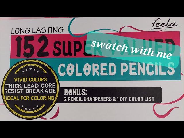 Swatch with me the 152 set of Feela pencils - budget pencil series