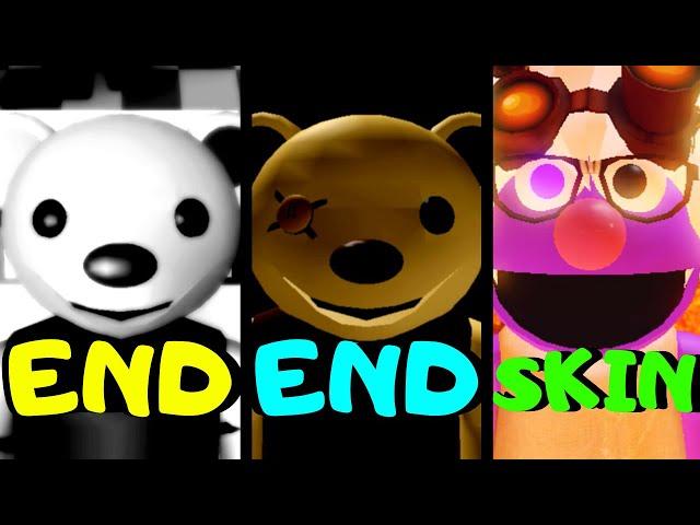 Roblox - All 5 Endings - 2 Piggy Games!