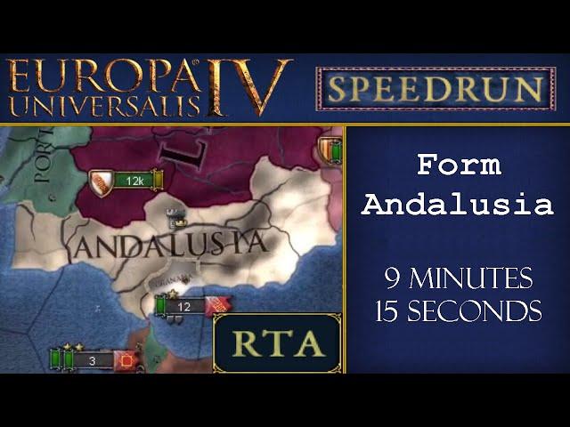 Andalusia formed in less than 10 minutes! - EU4 RTA NS5 Speedrun