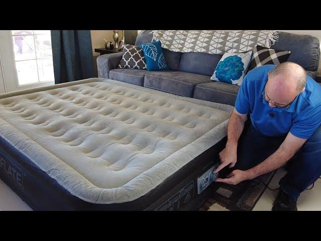 EZ inflate air mattress with built in pump, camping or guests