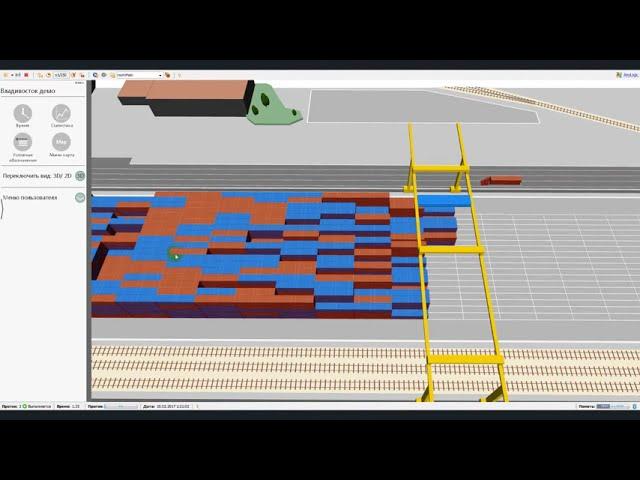 Имитационное моделирование перевалки контейнеров в морском порту в Anylogic