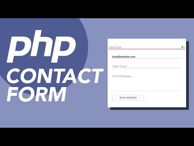 Working Contact Form in PHP with Validation & Email Sending