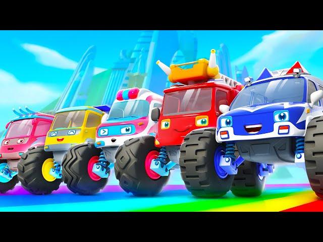 Cinco Camiones Monstruo | Camiones de Monstruo | Canciones Infantiles | BabyBus en Español