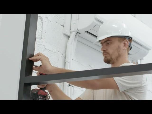 How To - Install KOMPAS Aluminum and Glass Partition by Crystalia Glass