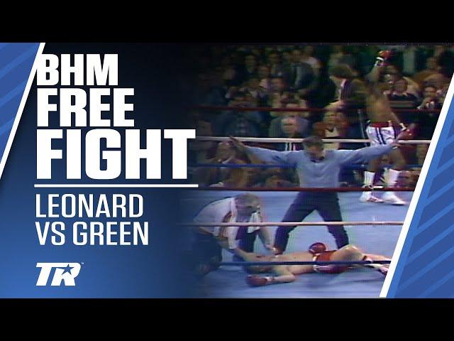 Sugar Ray Leonard's most vicious KO  | Sugar Ray Leonard vs Dave Boy Green |  Free Fight