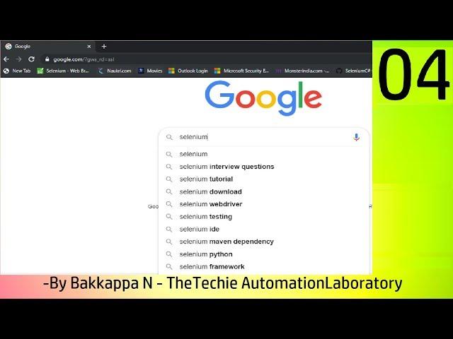 Selenium Tutorial for Beginners || How to Work with Auto Suggestions in Selenium WebDriver?