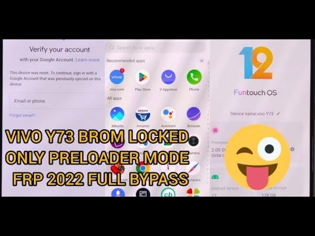 Vivo Y73 Frp Bypass 2022 Only Mtk Preloader️ #frp #frpbypass #vivo