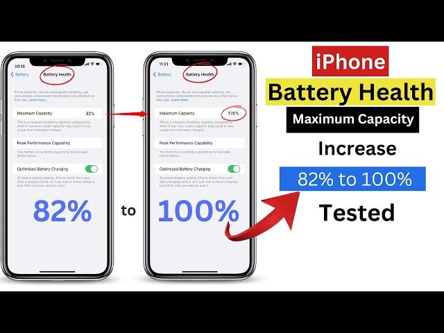 How to increase the maximum capacity of iPhone battery! Battery health increased from 82% to 100%.