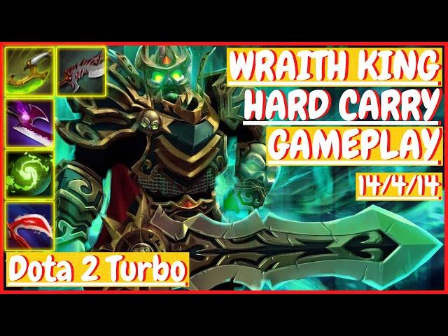 Wraith King 14/4/14 [HARD CARRY] [Gameplay DOTA 2 Turbo] 7.32