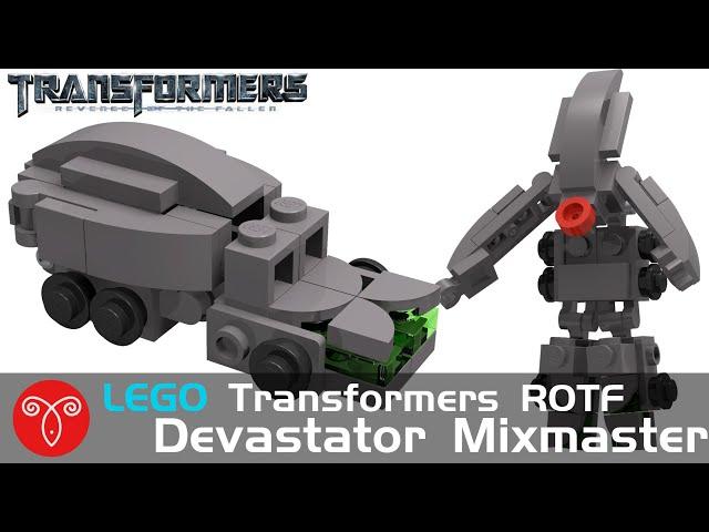 Lego Transformers Movie ROTF Devastator Mixmaster MOC Instruction Mini Mecha Tutorial