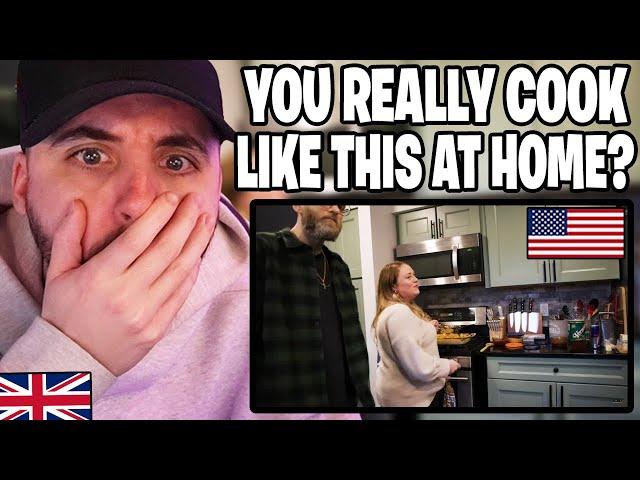 British Guy Reacts to Brits trying American Home Cooked Comfort Food!