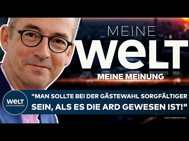 JAN FLEISCHHAUER: "Man sollte bei der Gästewahl sorgfältiger sein, als es die ARD gewesen ist!"