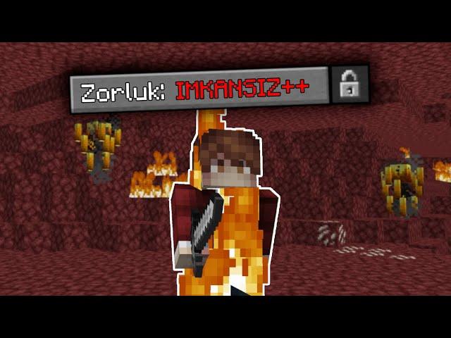 Minecraft'ı İmkansız Zorlukta Bitirdim!?