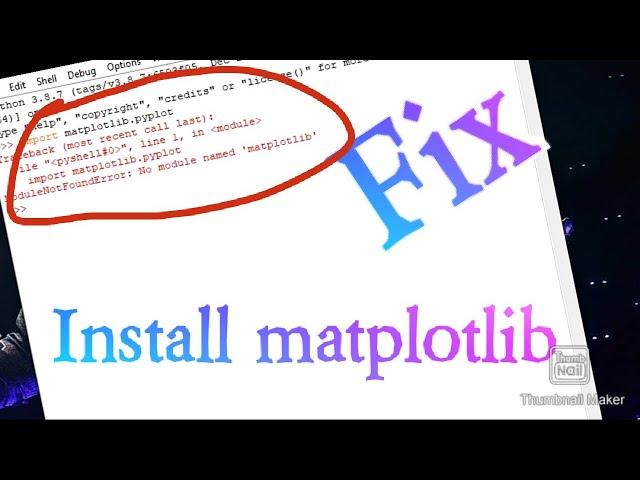 Install matplotlib in python(HINDI TUTORIAL)