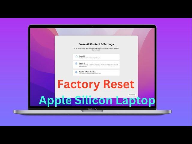 How to Factory Reset Apple MacBook Air M1 | Erase & Reset Apple Silicon M1 Laptop|