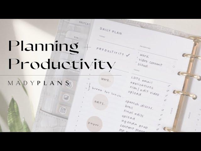 Productive Planning Tips + Ideas  | MadyPlans