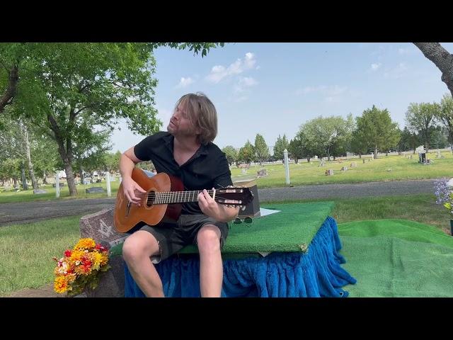 “Tears In Heaven” acoustic cover on my Fathers guitar at his burial