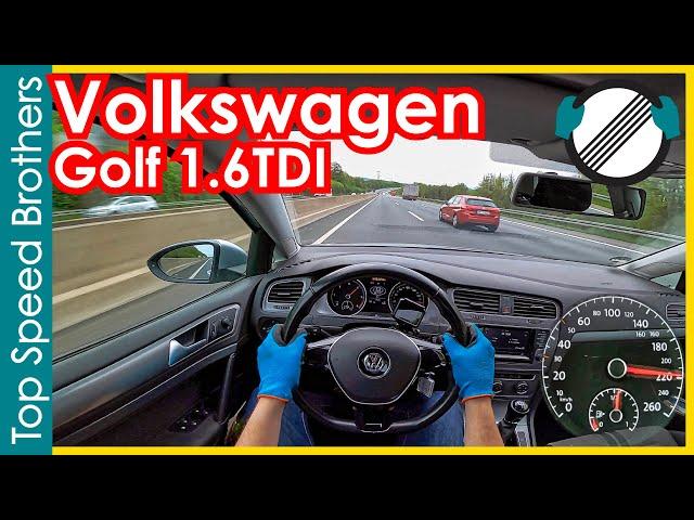 Volkswagen Golf 7 1.6 TDI (2015) POV Top Speed Autobahn #TopSpeedBrothers